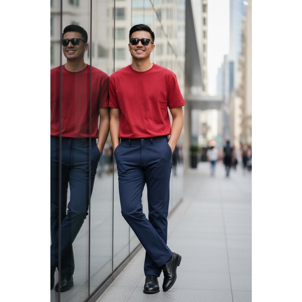 Eddie Bauer EB Tech Performance Pants Mens 32x32 Blue Hiking Stretch Gorpcore